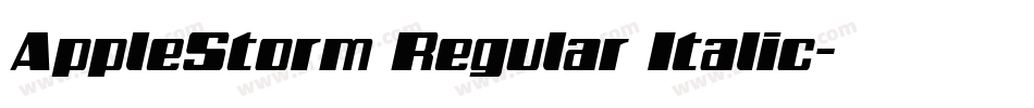 AppleStorm Regular Italic字体转换